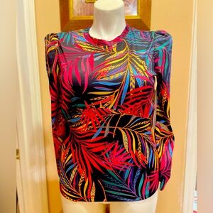 Tenth Ocean Women’s M UPF 50 Rash Guard NWT MultiTropical Sailing/Swimming/Beach